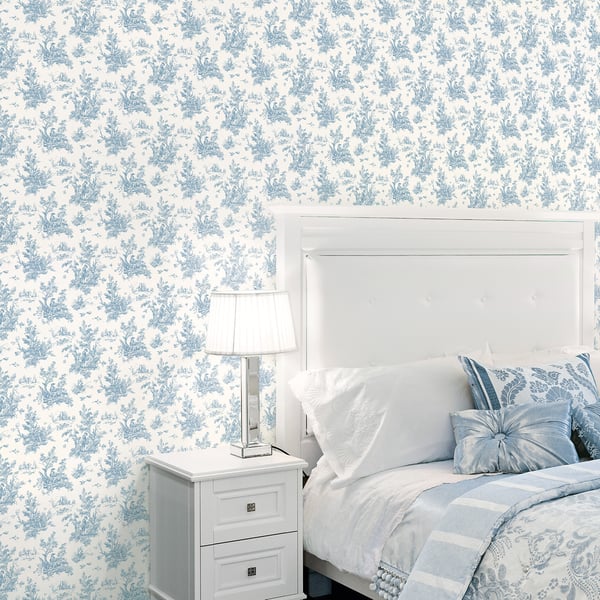 Galerie Wallpaper Product code: AB27656_2 - Abby Rose 4 Wallpaper Collection - Navy Colours - Toile Design