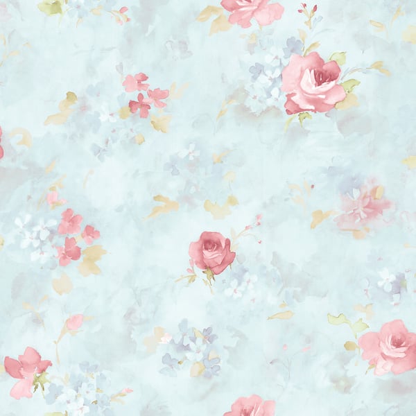 Galerie Wallpaper Product code: AB27662 - Abby Rose 4 Wallpaper Collection - Blue Pink Colours - Morning Dew Design