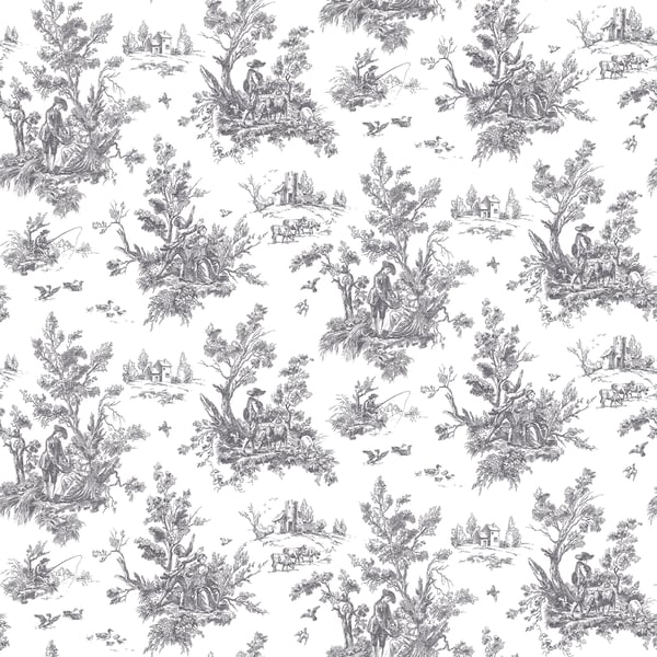 Galerie Wallpaper Product code: AB42413 - Abby Rose 4 Wallpaper Collection - Black Colours - Toile Design