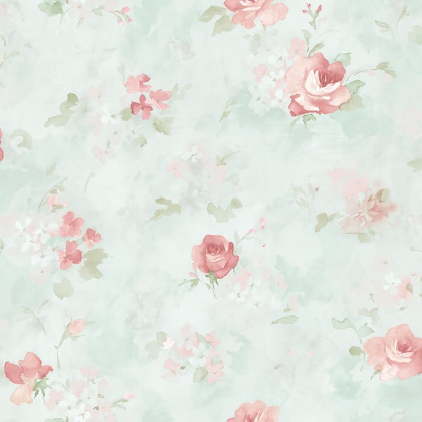 Galerie Wallpaper Product code: AB42417 - Abby Rose 4 Wallpaper Collection - Teal Pink Colours - Morning Dew Design