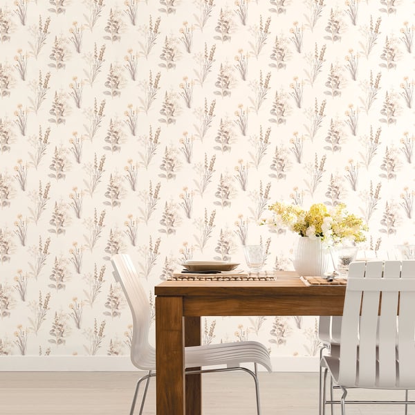 Galerie Wallpaper Product code: AB42446_2 - Abby Rose 4 Wallpaper Collection - Beige Grey Colours - Flora Design