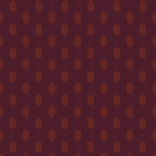 Galerie Wallpaper Product code: AC60018 - Absolutely Chic Wallpaper Collection - Orange Red Lilac Colours - Art Deco Style Geometric Motif Design