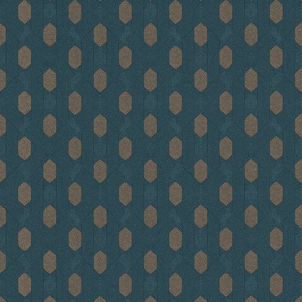 Galerie Wallpaper Product code: AC60021 - Absolutely Chic Wallpaper Collection - Beige Blue Brown Colours - Art Deco Style Geometric Motif Design