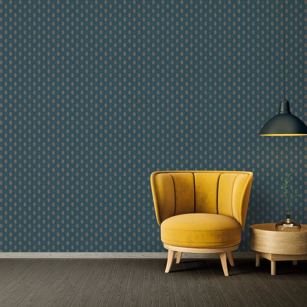 Galerie Wallpaper Product code: AC60021_2 - Absolutely Chic Wallpaper Collection - Beige Blue Brown Colours - Art Deco Style Geometric Motif Design