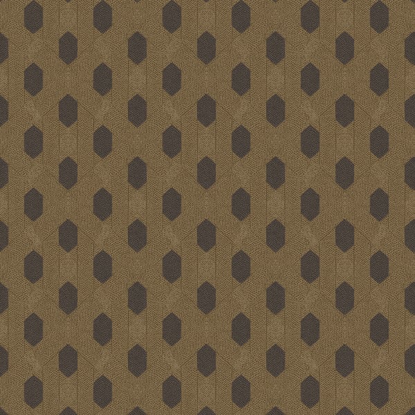 Galerie Wallpaper Product code: AC60023 - Absolutely Chic Wallpaper Collection - Brown Metallic Black Colours - Art Deco Style Geometric Motif Design