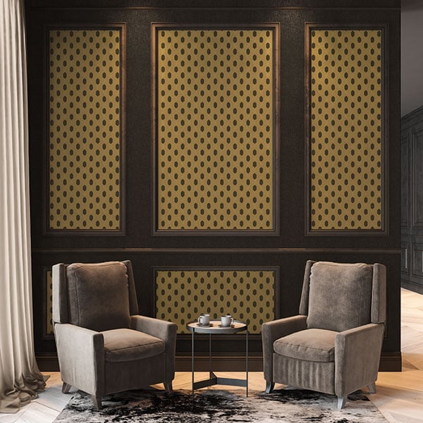 Galerie Wallpaper Product code: AC60023R - Absolutely Chic Wallpaper Collection - Brown Metallic Black Colours - Art Deco Style Geometric Motif Design