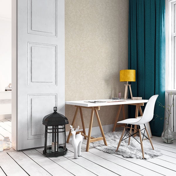 Galerie Wallpaper Product code: AC60030R - Absolutely Chic Wallpaper Collection - Beige Grey Metallic Colours - Distressed Geometric Texture Design