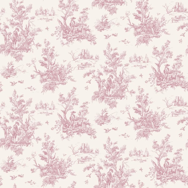 Galerie Wallpaper Product code: AF37705 - Abby Rose 4 Wallpaper Collection - Plum Cream Colours - Toile Design