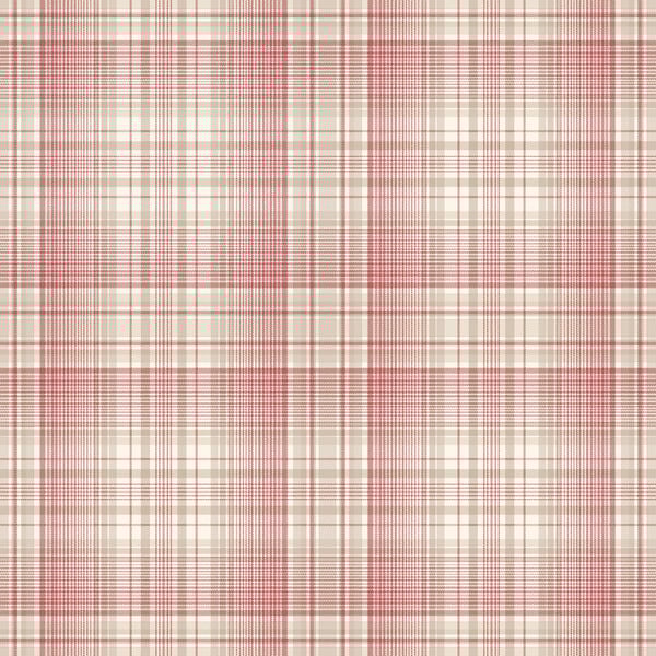 Galerie Wallpaper Product code: AF37722 - Abby Rose 4 Wallpaper Collection - Red Beige Colours - Check Plaid Design