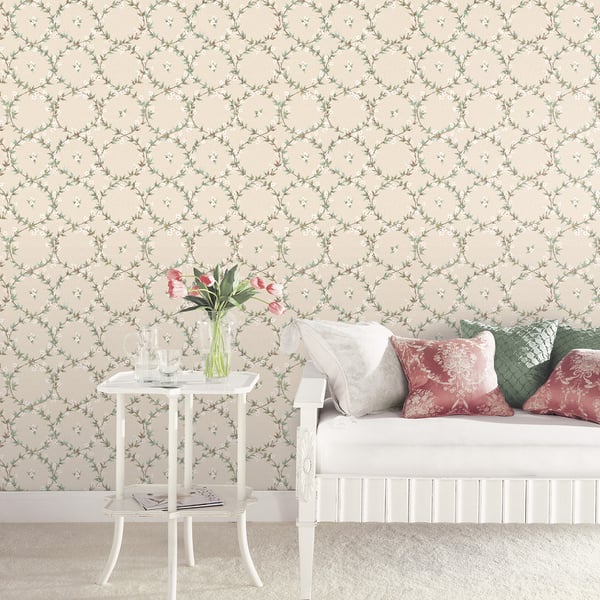 Galerie Wallpaper Product code: AF37745_2 - Abby Rose 4 Wallpaper Collection - Turquoise Beige Plum Colours - Floral Laurel Design
