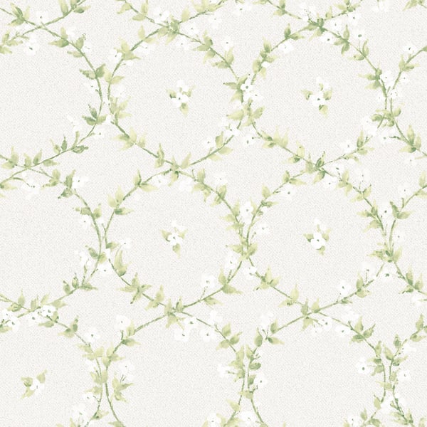 Galerie Wallpaper Product code: AF37746 - Abby Rose 4 Wallpaper Collection - Green Light Grey Colours - Floral Laurel Design