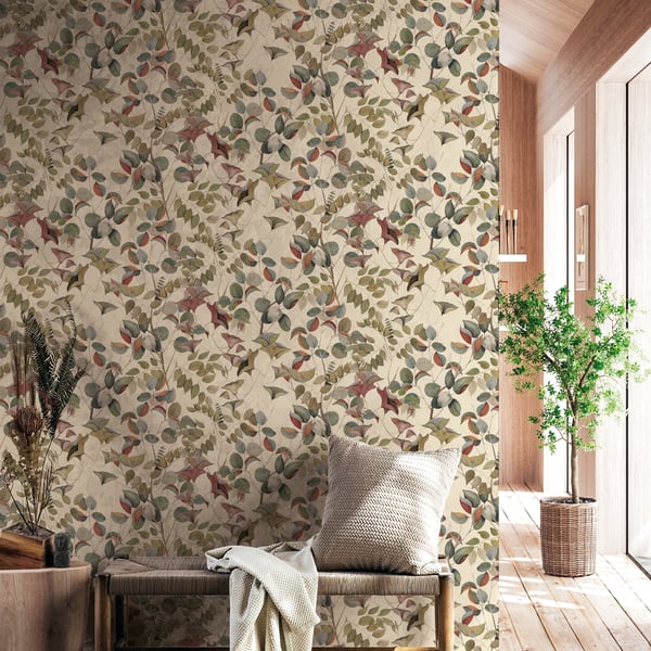 Galerie Wallpaper Product code: DW2005_2 - Designer Walls Wallpaper Collection - Cream Colours - Nature Leaves Design