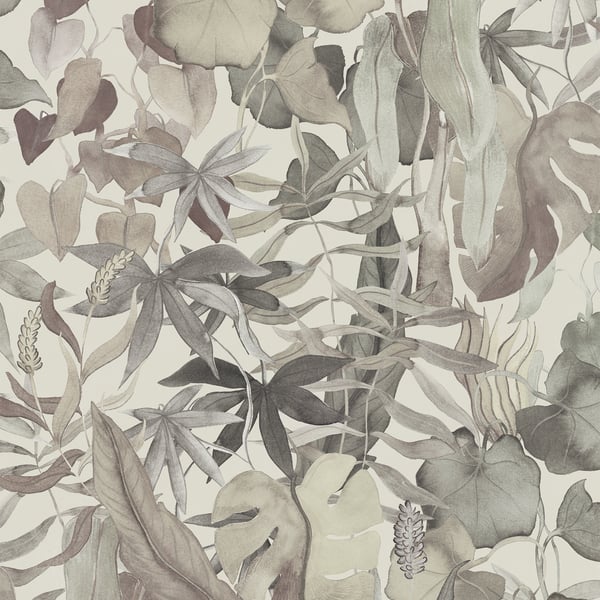 Galerie Wallpaper Product code: DW2010 - Designer Walls Wallpaper Collection - Greige Colours - Abstract Leaves Design
