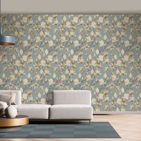 Galerie Wallpaper Product code: DW2015_2 - Designer Walls Wallpaper Collection - Light Blue Fog Colours - Magnolia Design
