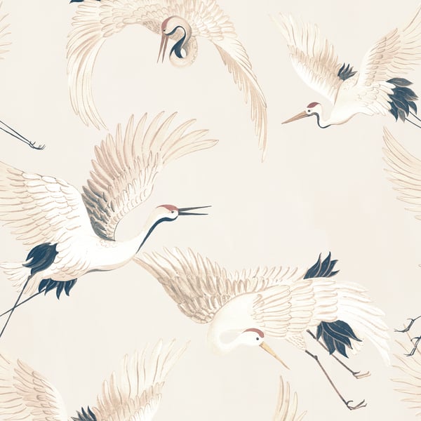 Galerie Wallpaper Product code: DW2018 - Designer Walls Wallpaper Collection - Light Grey Colours - Cranes Design
