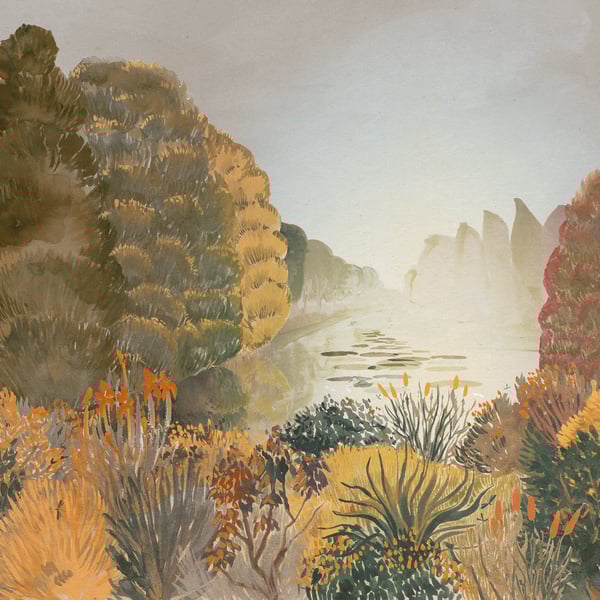 Galerie Wallpaper Product code: DW2023 - Designer Walls Wallpaper Collection - Warm Gold Colours - Nature Landscape Design