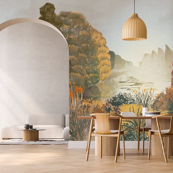Galerie Wallpaper Product code: DW2023_2 - Designer Walls Wallpaper Collection - Warm Gold Colours - Nature Landscape Design