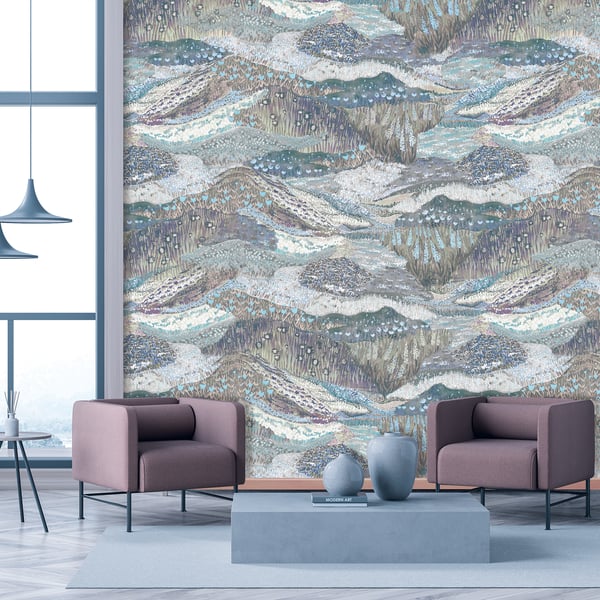 Galerie Wallpaper Product code: DW2024_2 - Designer Walls Wallpaper Collection - Light Blue Lilac Colours - Livelliuniti Design