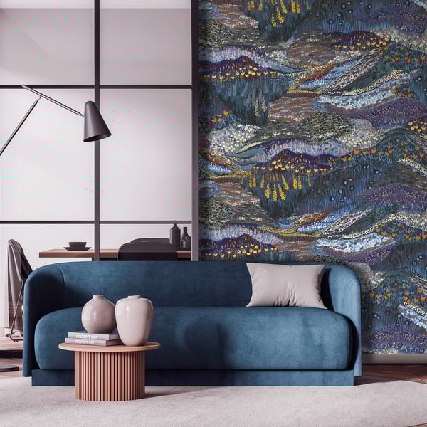 Galerie Wallpaper Product code: DW2027_2 - Designer Walls Wallpaper Collection - Midnight Blue Colours - Livelliuniti Design