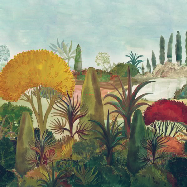 Galerie Wallpaper Product code: DW2028 - Designer Walls Wallpaper Collection - multicolour Colours - Botanical Landscape Design