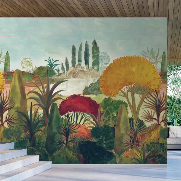 Galerie Wallpaper Product code: DW2028_2 - Designer Walls Wallpaper Collection - multicolour Colours - Botanical Landscape Design