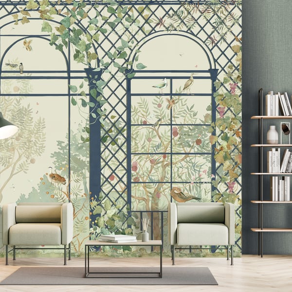 Galerie Wallpaper Product code: DW2031_2 - Designer Walls Wallpaper Collection - Whisper Green Colours - Greenhouse Design
