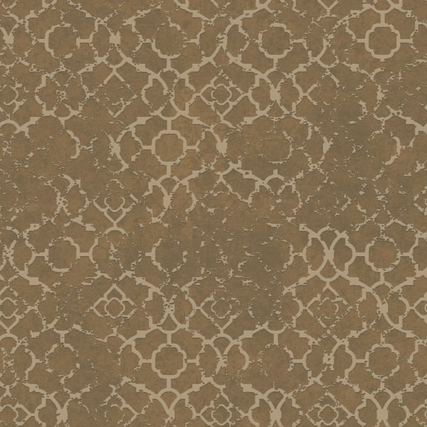 Galerie Wallpaper Product code: DWP0246-07 - Emporium Wallpaper Collection - Gold Colours - Aged Quatrefoil Design