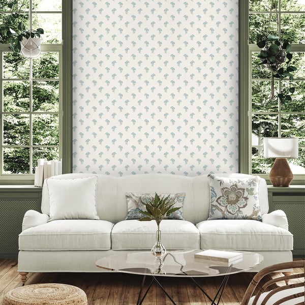 Galerie Wallpaper Product code: FC60812_2 - French Country Wallpaper Collection - Lake Blue Colours -  Lotus Design