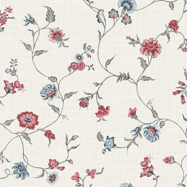 Galerie Wallpaper Product code: FC61001 - French Country Wallpaper Collection - Umbria Red Colours -  Florale Design