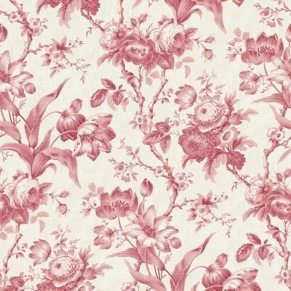 Galerie Wallpaper Product code: FC61201 - French Country Wallpaper Collection - Heartbeat Colours -  En Rose Design