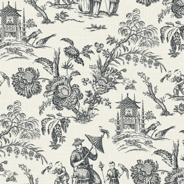 Galerie Wallpaper Product code: FC61800 - French Country Wallpaper Collection - Graphite Colours -  Chinois Design