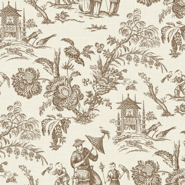 Galerie Wallpaper Product code: FC61806 - French Country Wallpaper Collection - Espresso Colours -  Chinois Design