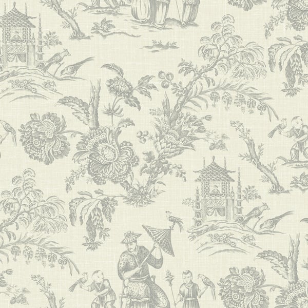 Galerie Wallpaper Product code: FC61808 - French Country Wallpaper Collection - Pelican Gray Colours -  Chinois Design