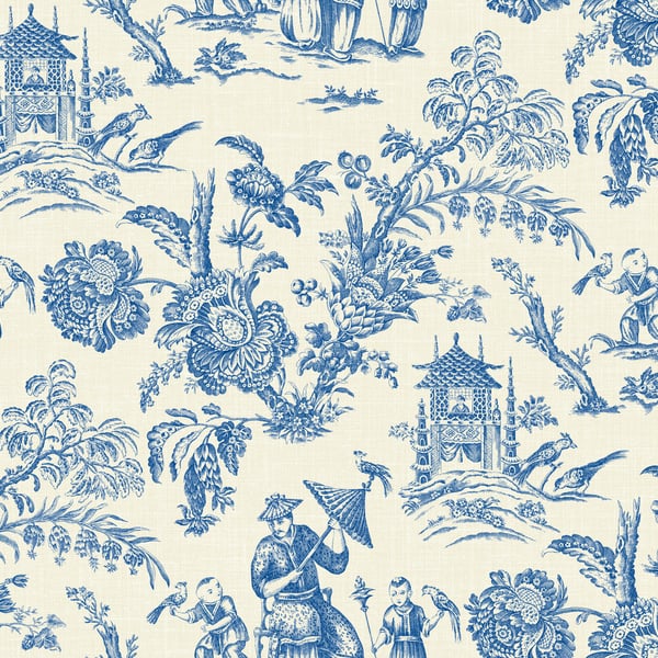 Galerie Wallpaper Product code: FC61812 - French Country Wallpaper Collection - China Blue Colours -  Chinois Design