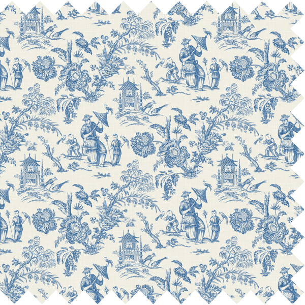 Galerie Wallpaper Product code: FC62812F - French Country Wallpaper Collection - China Blue Colours -  Chinois Linen Design