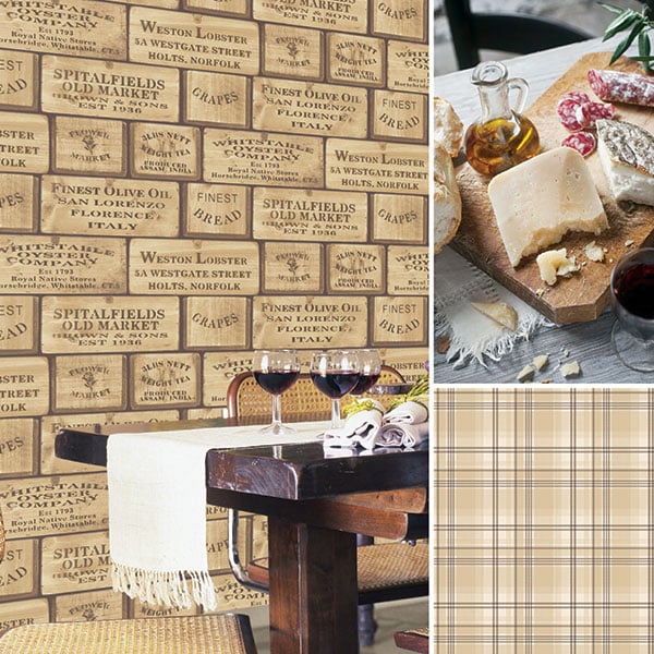 Galerie Wallpaper Product code: G12307R_G12270R - Kitchen Recipes Wallpaper Collection -   