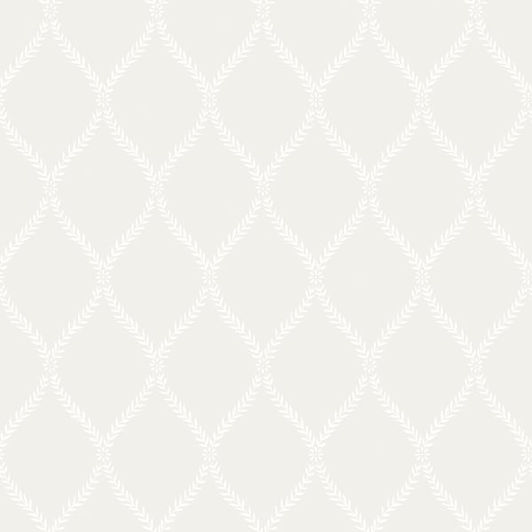 Galerie Wallpaper Product code: G45053 - Vintage Roses Wallpaper Collection - Cream White Colours - Laurel Trellis Design