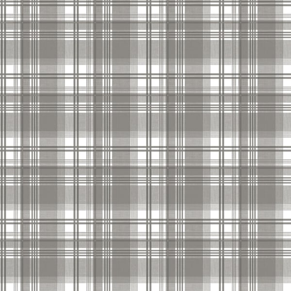 Galerie Wallpaper Product code: G45071 - Vintage Roses Wallpaper Collection - Grey Black White Colours - Plaid Design