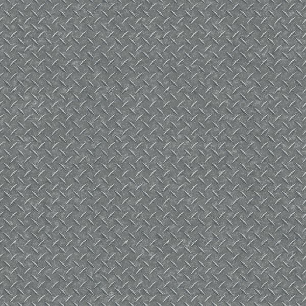 Galerie Wallpaper Product code: G45174 - Nostalgie Wallpaper Collection - Silver Grey Colours - Diamond Plate Design