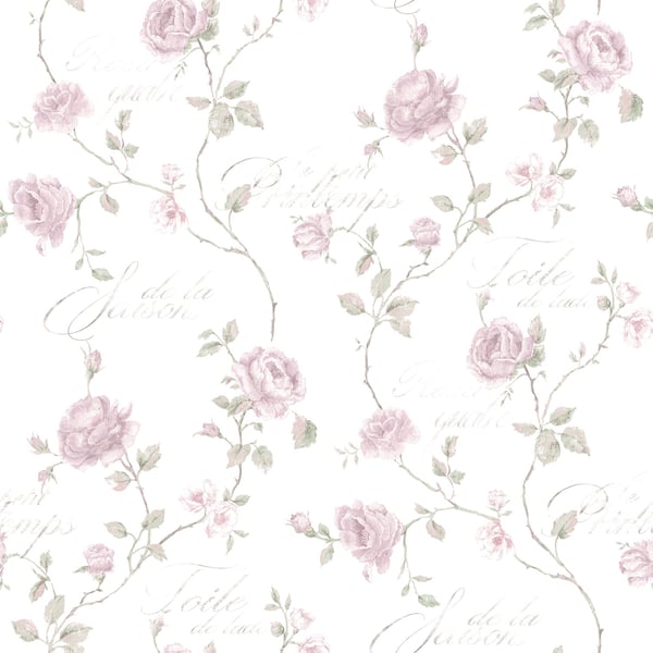 Galerie Wallpaper Product code: G45329 - Vintage Roses Wallpaper Collection - Pink Green White Colours - Trailing Rose Design