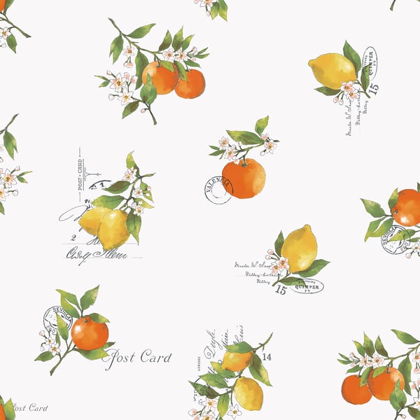 Galerie Wallpaper Product code: G45412 - Just Kitchens Wallpaper Collection - Orange Yellow Green Colours - Citrus Toss Design