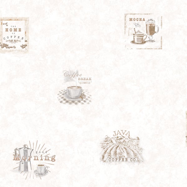 Galerie Wallpaper Product code: G45414 - Just Kitchens Wallpaper Collection - Beige Colours - Coffee Design