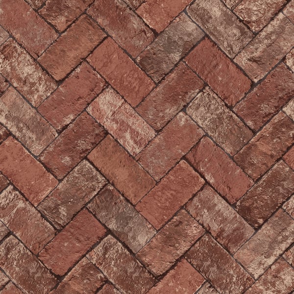 Galerie Wallpaper Product code: G45424 - Just Kitchens Wallpaper Collection - Red Colours - Herringbone Brick Design