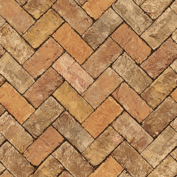 Galerie Wallpaper Product code: G45428 - Just Kitchens Wallpaper Collection - Orange Brown Colours - Herringbone Brick Design