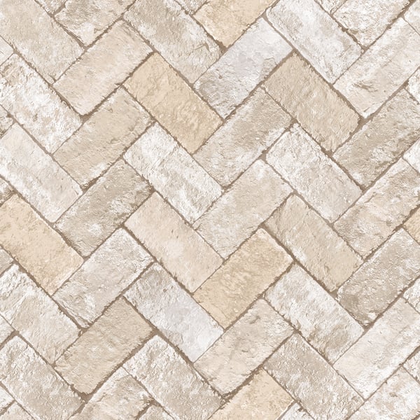 Galerie Wallpaper Product code: G45429 - Just Kitchens Wallpaper Collection - Beige Grey Colours - Herringbone Brick Design