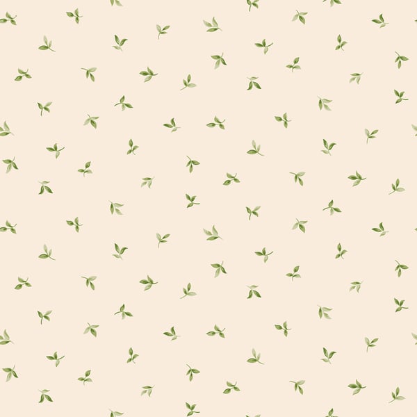 Galerie Wallpaper Product code: G45436 - Just Kitchens Wallpaper Collection - Taupe Green Colours - Leaf Toss Design