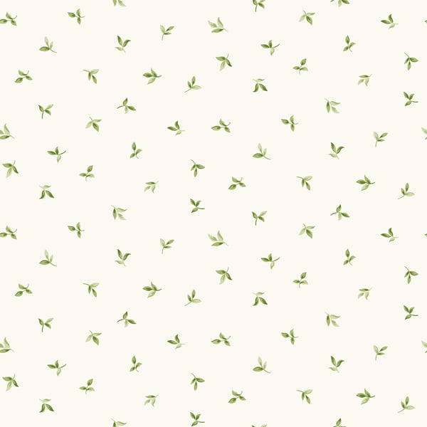 Galerie Wallpaper Product code: G45437 - Just Kitchens Wallpaper Collection - Green White Colours - Leaf Toss Design