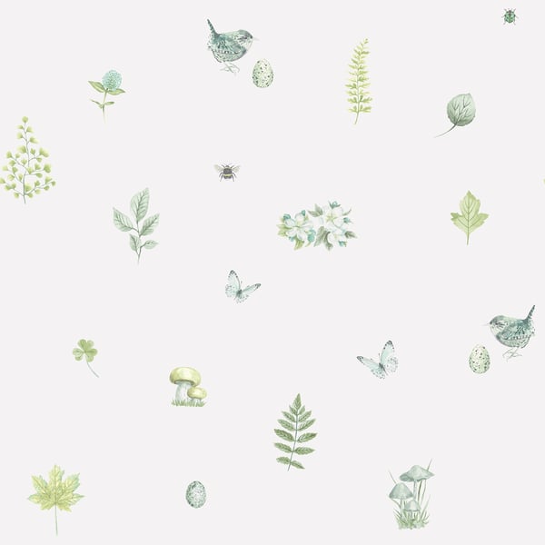 Galerie Wallpaper Product code: G45443 - Just Kitchens Wallpaper Collection - Green White Colours - Meadow Spot Design