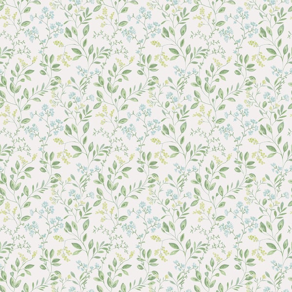 Galerie Wallpaper Product code: G45457 - Just Kitchens Wallpaper Collection - Green Blue Colours - Spring Leaf Trail Design