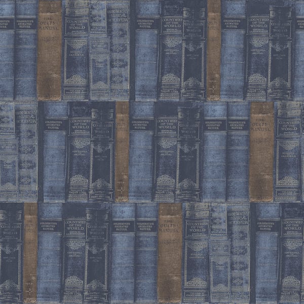 Galerie Wallpaper Product code: G56133 - Nostalgie Wallpaper Collection - Blue Colours - Library Books Design